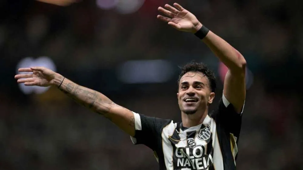 Reinier comemora vitória do Atlético-MG contra o Montevideo City Torque na semifinal da Sul-Americana DOUGLAS MAGNO / AFP via Getty Images
