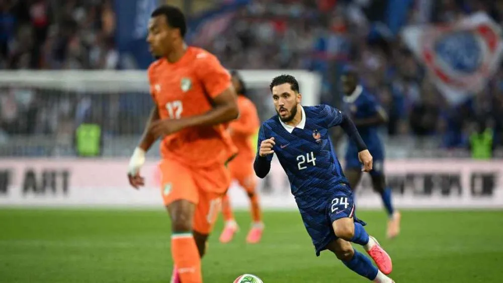 Rayan Cherki durante amistoso da França contra a Costa do Marfim, em Nantes (FRA) Loic Venance/ Getty Images