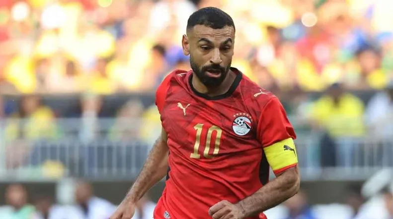 Mohamed Salah, em ação pelo Egito em confronto antes da Copa do Mundo 2026 Getty Images