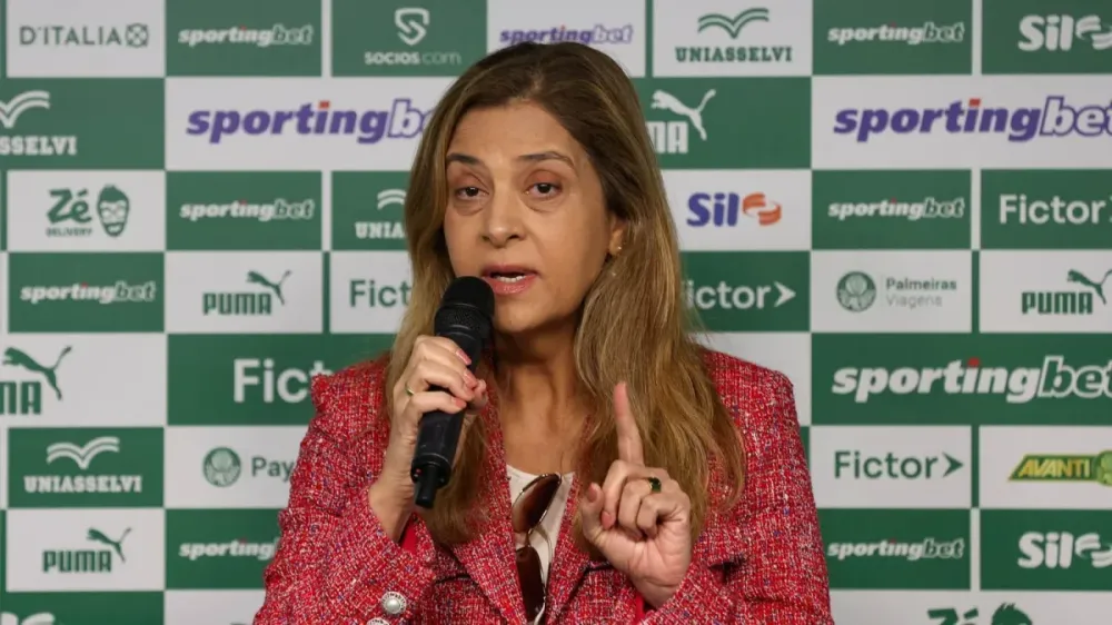 Leila Pereira, presidente do Palmeiras • Foto: Cesar Greco/Palmeiras/by Canon