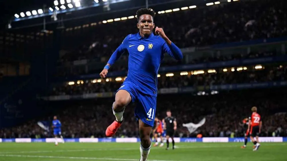 Estêvão comemora gol do Chelsea na Copa da Liga Inglesa Getty Images