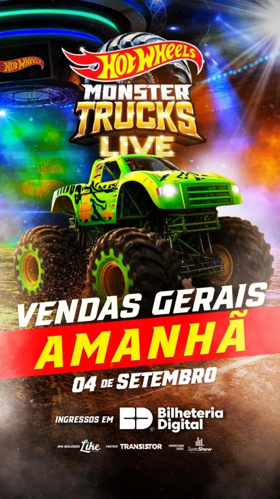 Hot Wheels Monster Trucks Live™ abre vendas em Cuiabá nesta sexta com 30% de desconto