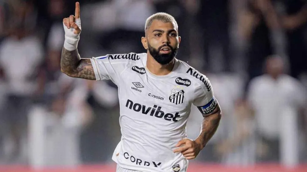 Gabigol é o camisa 9 do Santos Raul Baretta/ Santos FC.