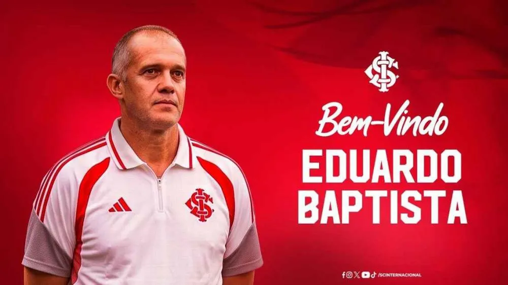 Internacional anunciou contratação do técnico Eduardo Baptista Divulgação