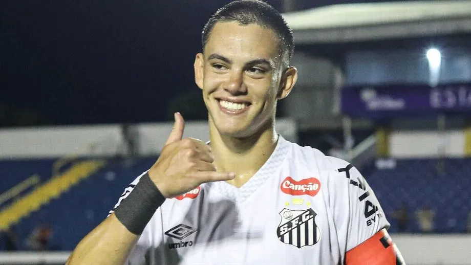 JP Chermont durante jogo entre Santos e Cuiabá, pela Copinha Reinaldo Campos/Santos FC