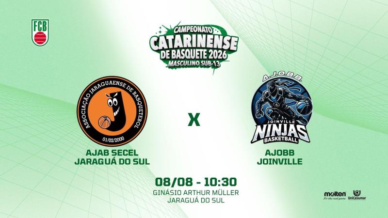 AJAB JARAGUÁ X AJOBB JOINVILLE | CAMPEONATO CATARINENSE DE BASQUETE SUB-13 MASCULINO 202
